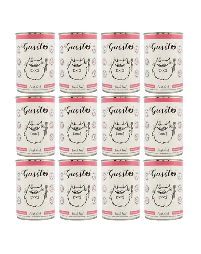 GUSSTO Cat Fresh Beef mokra karma dla kotów świeża wołowina 12x400 g