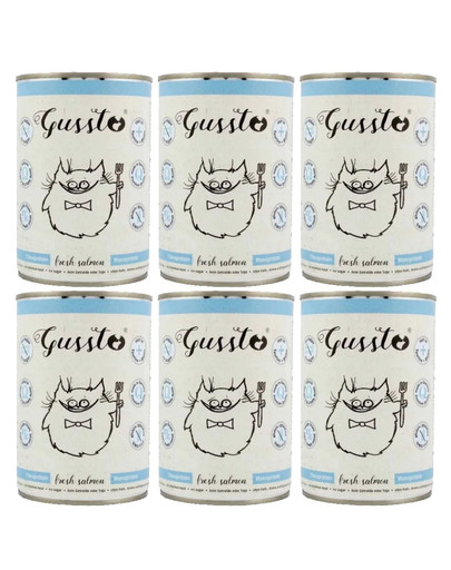 GUSSTO Cat Fresh Salmon mokra karma dla kotów świeży łosoś 6x375 g