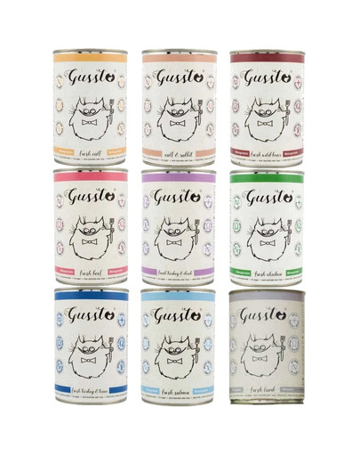 GUSSTO Cat mix smaków 9x400 g