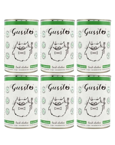 GUSSTO Cat Fresh Chicken mokra karma dla kotów kurczak 6x400 g