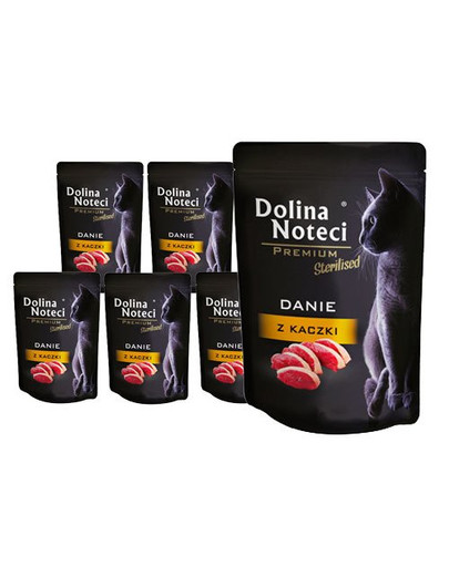 DOLINA NOTECI Premium Danie z kaczki dla kotów sterylizowanych 10x85 g