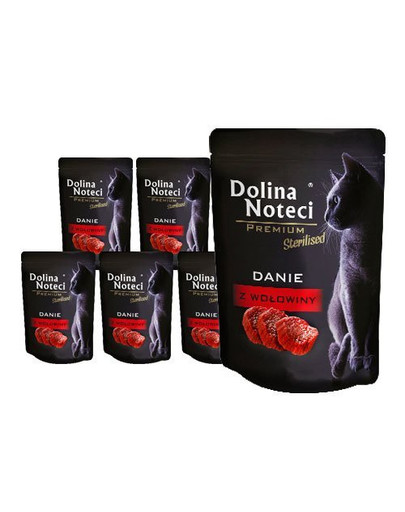 DOLINA NOTECI Premium Danie z wołowiny dla kotów sterylizowanych 10x85 g