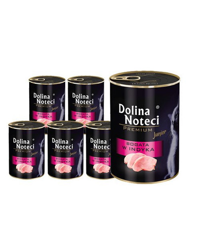 DOLINA NOTECI Premium Junior Bogata w indyka karma dla kociąt 12x400 g