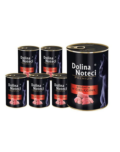 DOLINA NOTECI Premium Bogata w cielęcinę dla kotów dorosłych 12x400 g