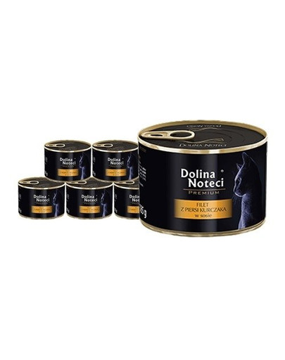 DOLINA NOTECI Premium filet z piersi kurczaka karma mokra dla kota 12x185 g
