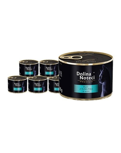 DOLINA NOTECI Premium filet z tuńczyka karma mokra dla kota 12x185 g