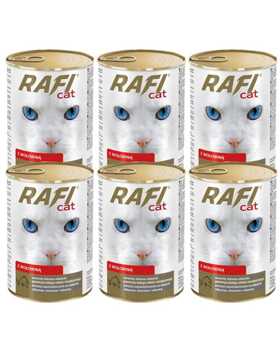 RAFI Adult Wołowina Mokra karma dla kota 6x415 g
