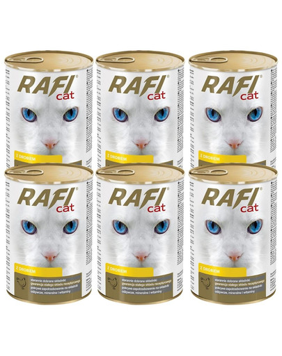 RAFI Adult Drób Mokra Karma dla kota 6x415 g