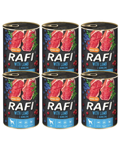 RAFI Lamb z jagnięciną mokra karma dla psa 6x800 g