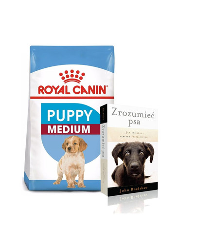 ROYAL CANIN Medium Puppy 30 kg (2 x 15 kg) karma sucha dla szczeniąt, od 2 do 12 miesiąca, ras średnich + książka GRATIS