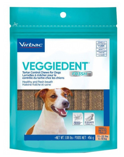 Veggiedent Fresh S (5-10 kg) gryzaki dla psa 15 szt.