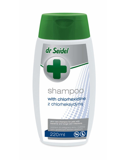 Szampon z chlorheksydyną 220 ml dla psów z bakteryjnymi i grzybiczymi stanami zapalnymi skóry