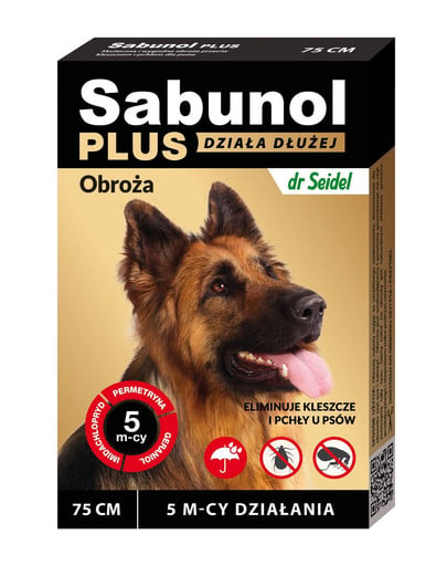 Sabunol Plus obroża przeciw pchłom i kleszczom dla psa 75 cm