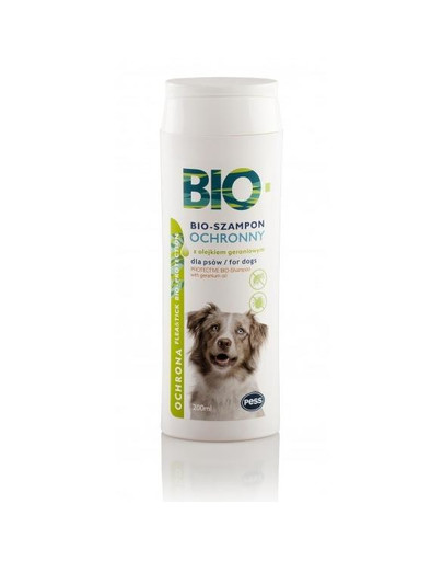 Bio Szampon ochronny z olejkiem geraniowym dla psów 200 ml