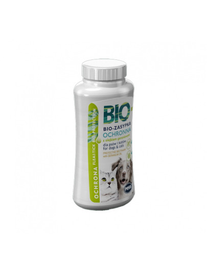 Bio Zasypka ochronna z olejkiem geraniowym dla psów i kotów 100 g
