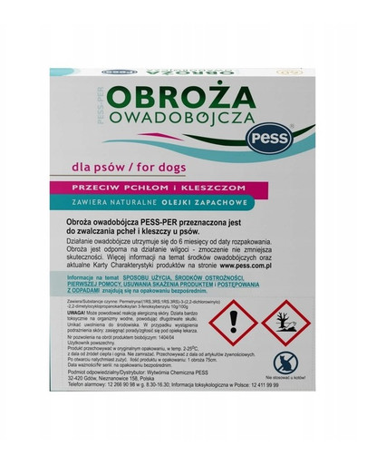 Pess-Per Obroża owadobójcza dla psów zapachowa 60 cm