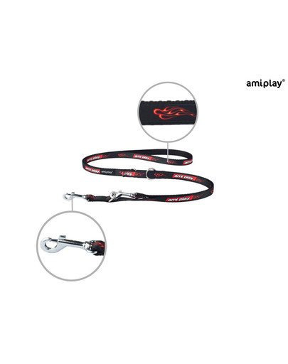Smycz nxr 100 - 200 cm / 2 cm płomienie