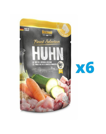 BELCANDO Finest Selection Kurczak, ryż i marchewka 6x300 g mokra karma dla psa