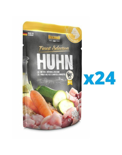 BELCANDO Finest Selection Kurczak, ryż i marchewka 24x300 g mokra karma dla psa