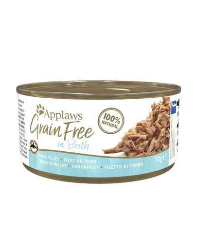 APPLAWS Cat Tin Grain Free Tuna in Broth 72x70g mokra karma dla kota - Tuńczyk w bulionie