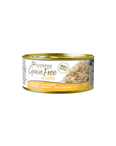 APPLAWS Cat Tin Grain Free Chicken in Gravy 72x70g mokra karma dla kota - Kurczak w sosie