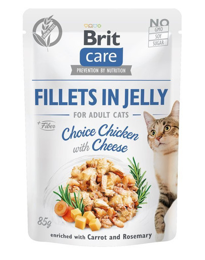 Care Cat Fillets in Jelly Choice Chicken & Cheese 85 g Kurczak i ser
