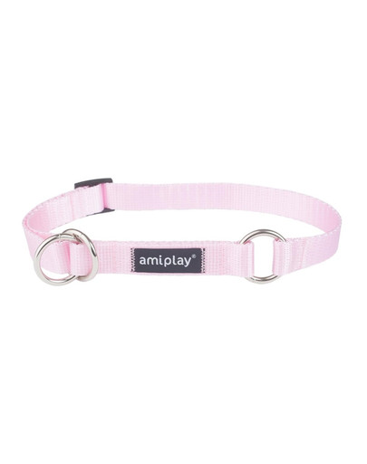 AMIPLAY Basic Obroża półzaciskowa L 35-50 x 2cm Różowy