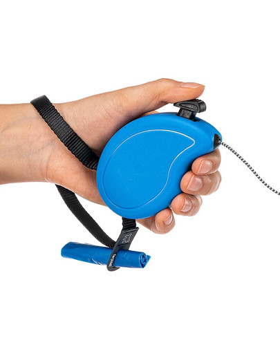 Flippy One Cord Mini Smycz automatyczna Linka 3 m Niebieski