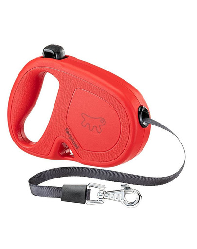 Flippy One Tape S Smycz automatyczna Taśma 4 m Czerwony