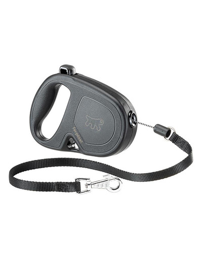 Flippy One Cord M Smycz automatyczna Linka 5 m Czarny