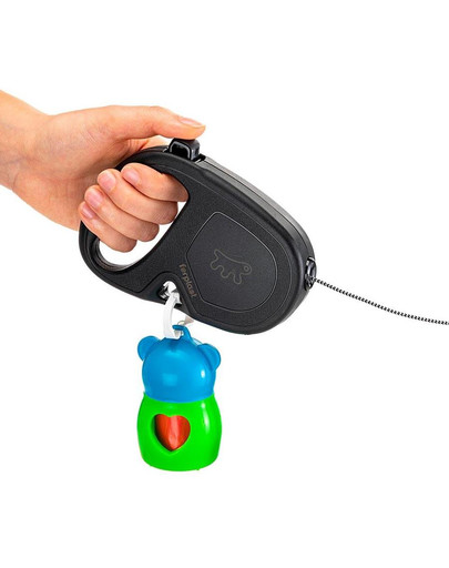 Flippy One Cord M Smycz automatyczna Linka 5 m Czarny