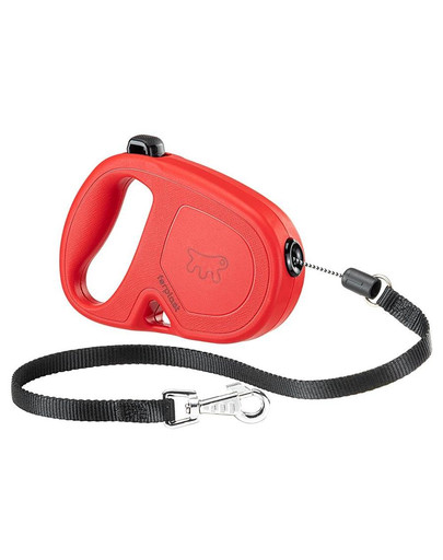 Flippy One Cord M Smycz automatyczna Linka 5 m Czerwony
