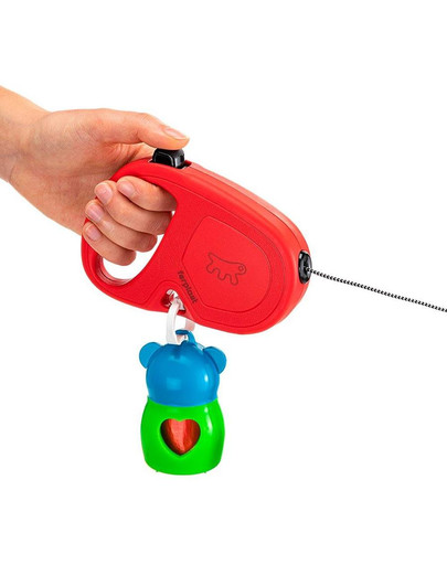 Flippy One Cord M Smycz automatyczna Linka 5 m Czerwony