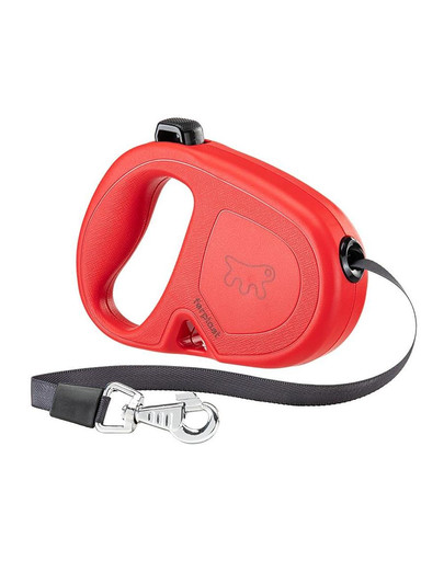 Flippy One Tape M Smycz automatyczna Taśma 5 m Czerwony