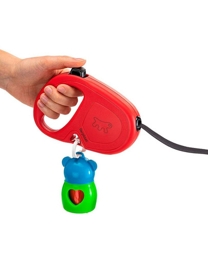 Flippy One Tape M Smycz automatyczna Taśma 5 m Czerwony