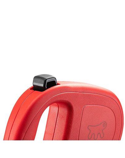 Flippy One Tape M Smycz automatyczna Taśma 5 m Czerwony