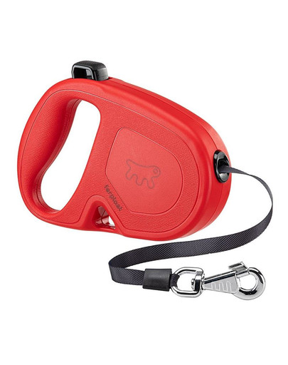 Flippy One Tape L Smycz automatyczna Taśma 5 m Czerwony