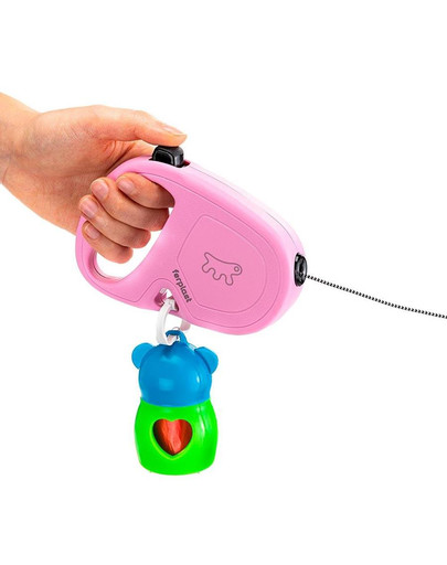 Flippy One Cord S Smycz automatyczna Linka 4.5 m Różowy