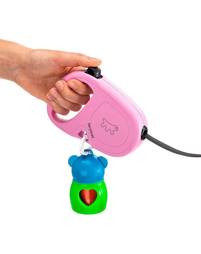 Flippy One Tape S Smycz automatyczna Taśma 4 m Różowy