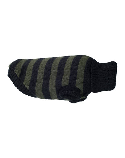 Glasgow Sweterek dla psa 28 cm Paski khaki-czarne