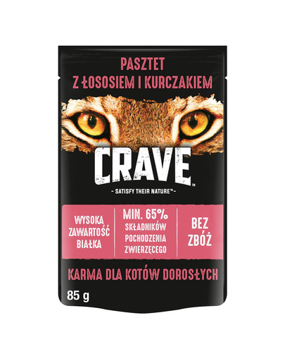 saszetka 24 x 85g - pasztet z łososiem i kurczakiem (pełnoporcjowa mokra karma bezzbożowa dla dorosłych kotów)