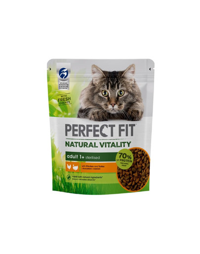 Natural Vitality 1+ z Kurczakiem i Indykiem 650 g - sucha karma dla dorosłych kotów