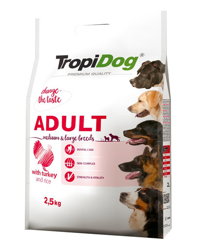 Premium Adult M&L Turkey&Rice 2,5kg sucha karma dla psów średnich i dużych ras Indyk i ryż