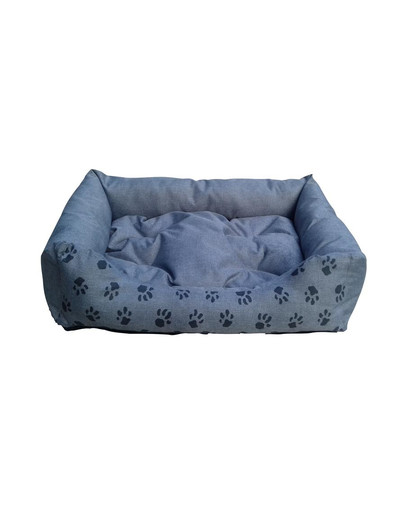 Legowisko sofa z poduszką 64 x 48 cm popielaty z łapkami