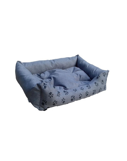 Legowisko sofa z poduszką 64 x 48 cm popielaty z łapkami