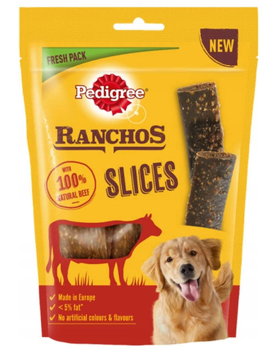 Ranchos Slices 8 x 60g – przysmaki dla psa z wołowiną