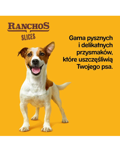 Ranchos Slices 8 x 60g – przysmaki dla psa z wołowiną