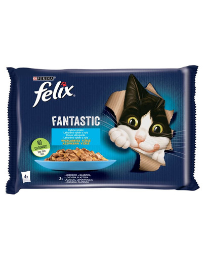 FANTASTIC Rybne Smaki w galaretce 4x85g mokra karma dla kota