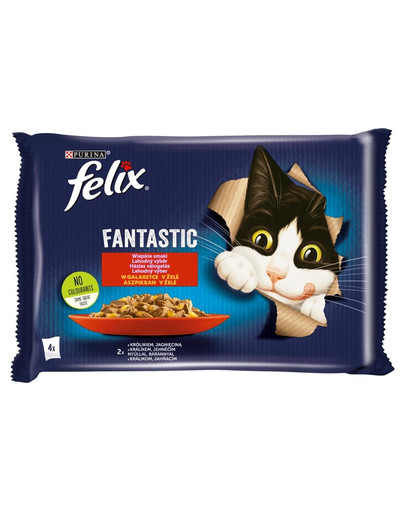 FANTASTIC Wiejskie Smaki w galaretce (królik, jagnięcina) 24x85g mokra karma dla kota