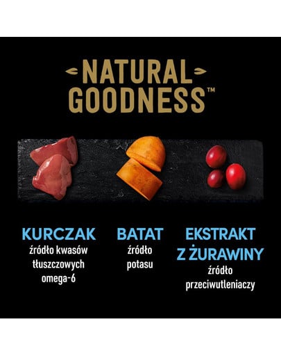 CESAR Natural Goodness w terynie 400g bogata w kurczaka z dodatkiem słodkich ziemniaków, groszku i żurawiny